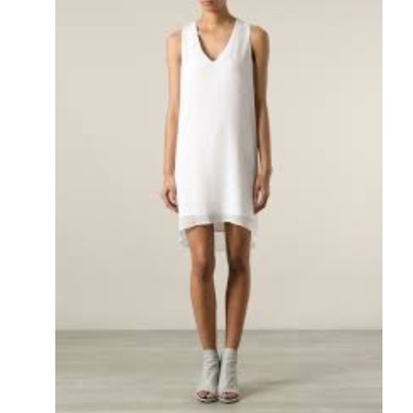 helmut lang white dress